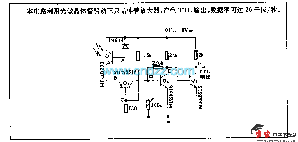 20干位光接收电路