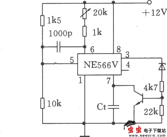 用NE566V产生锯齿波电路