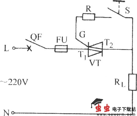 双向晶闸管单相控制电路
