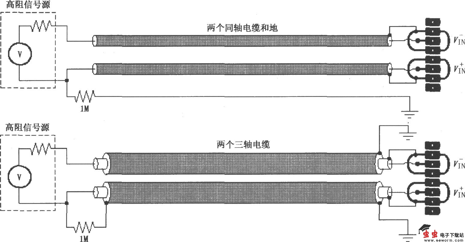 INA116输入电缆保护电路