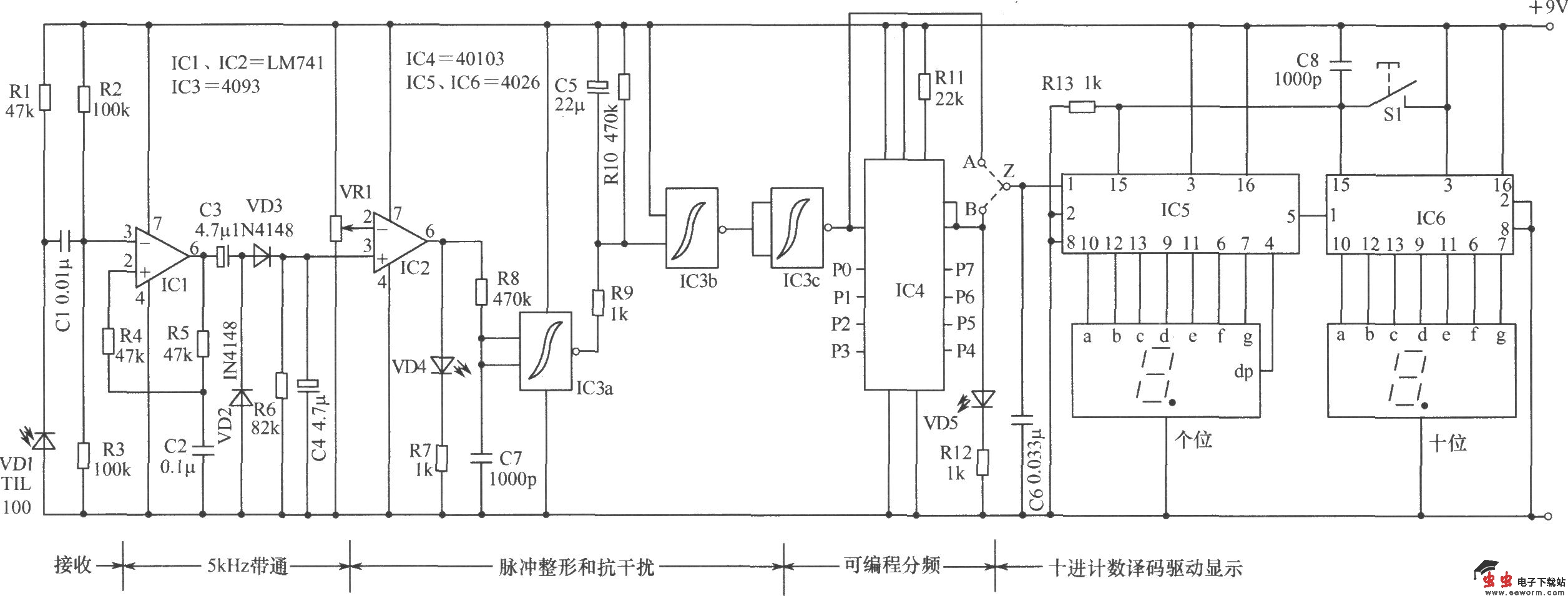 数字电路组成的计数器