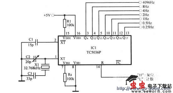 使用TC5036的基准时钟电路