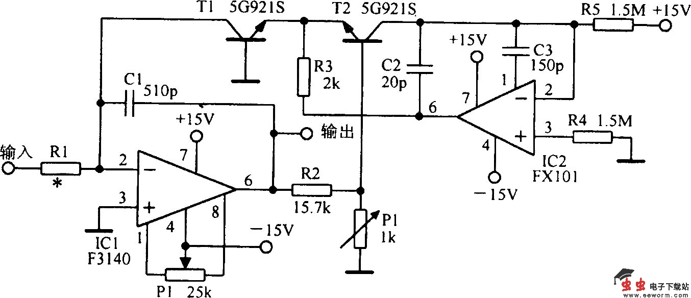 具有温度补偿的对数放大电路