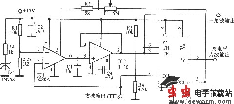 30～20000Hz方波一三角波振荡器