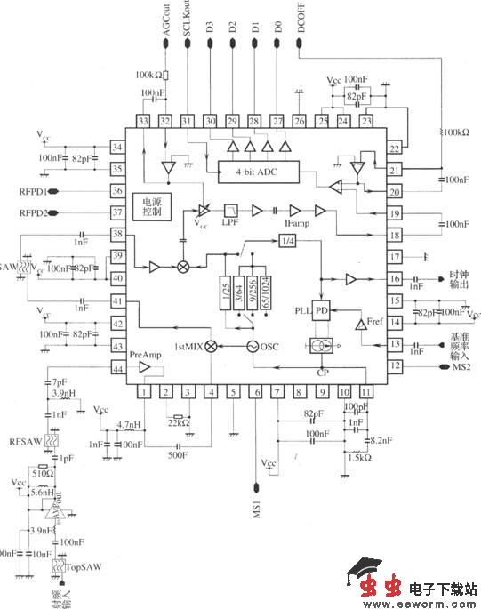 基于&mu;PB1009K的GPS接收机射频前端电路