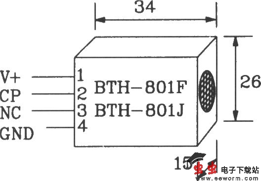 BTH-801F/BTH-801J红外遥控发射、接收模块应用电路图