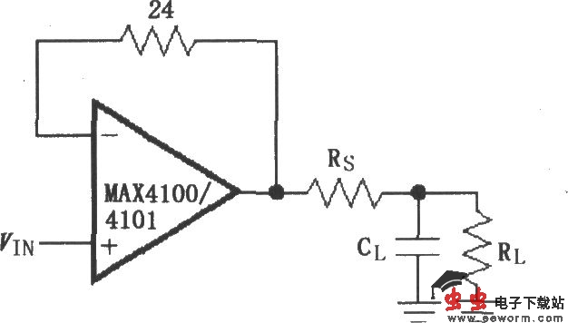 由MAX4100／4101构成的驱动电容性负载电路