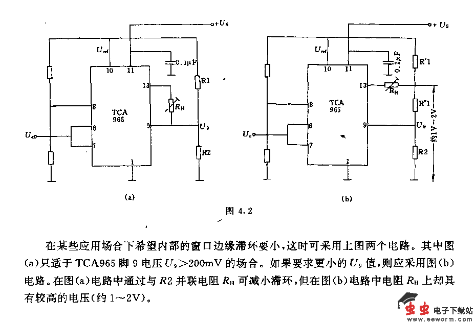 具有小滞环的窗口鉴别器电路