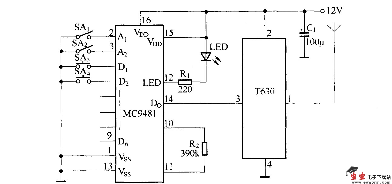 遥控自动门电路(T630／T631)