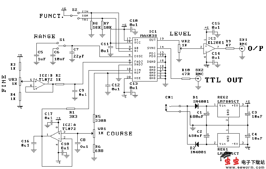 一款函数发生器电路