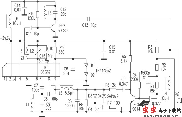 Q5337制作调频无线话筒