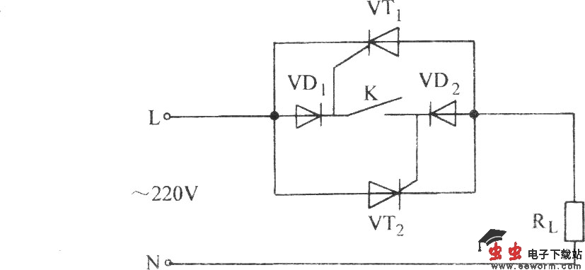 普通晶闸管借用阳极电压触发电路