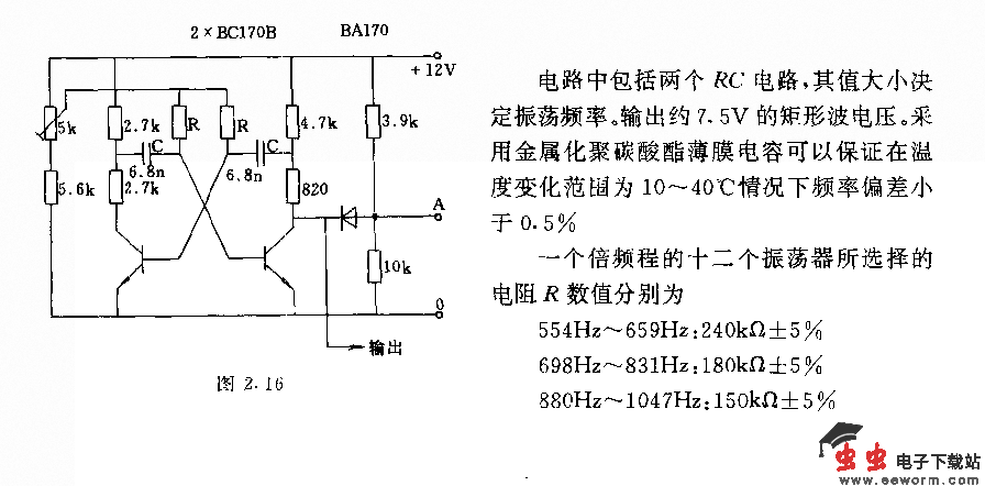 电子乐器中用的振荡器