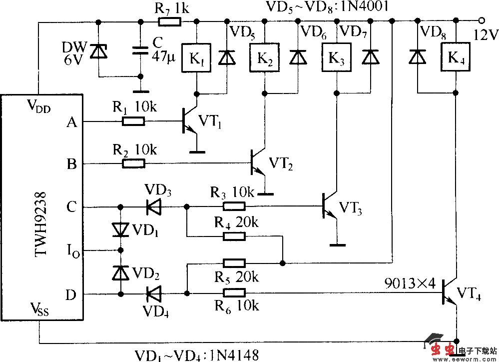 TWH9238的自锁\互锁混合型应用