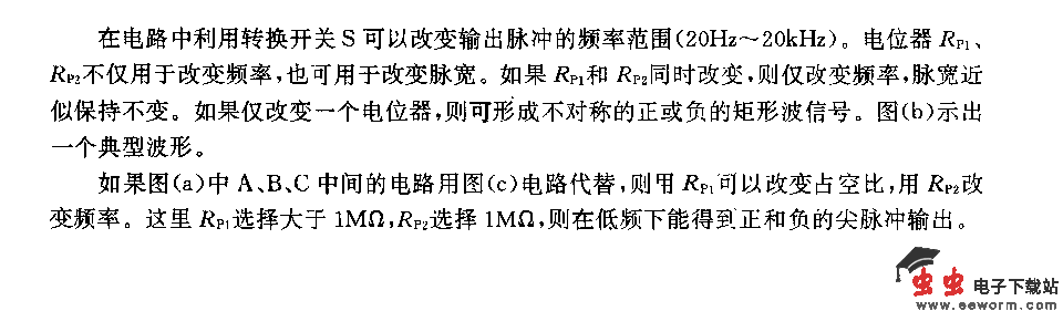 具有可变脉宽的矩形波发生器电路