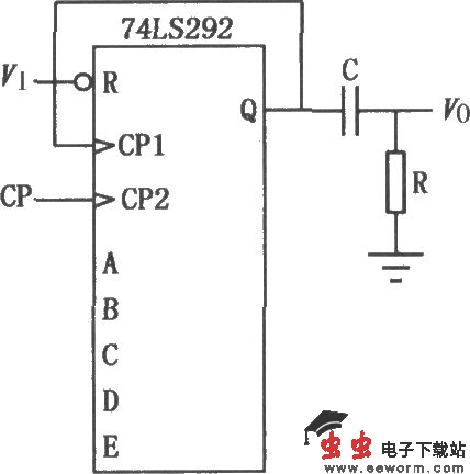 74LS292组成的可编程分频器延时电路