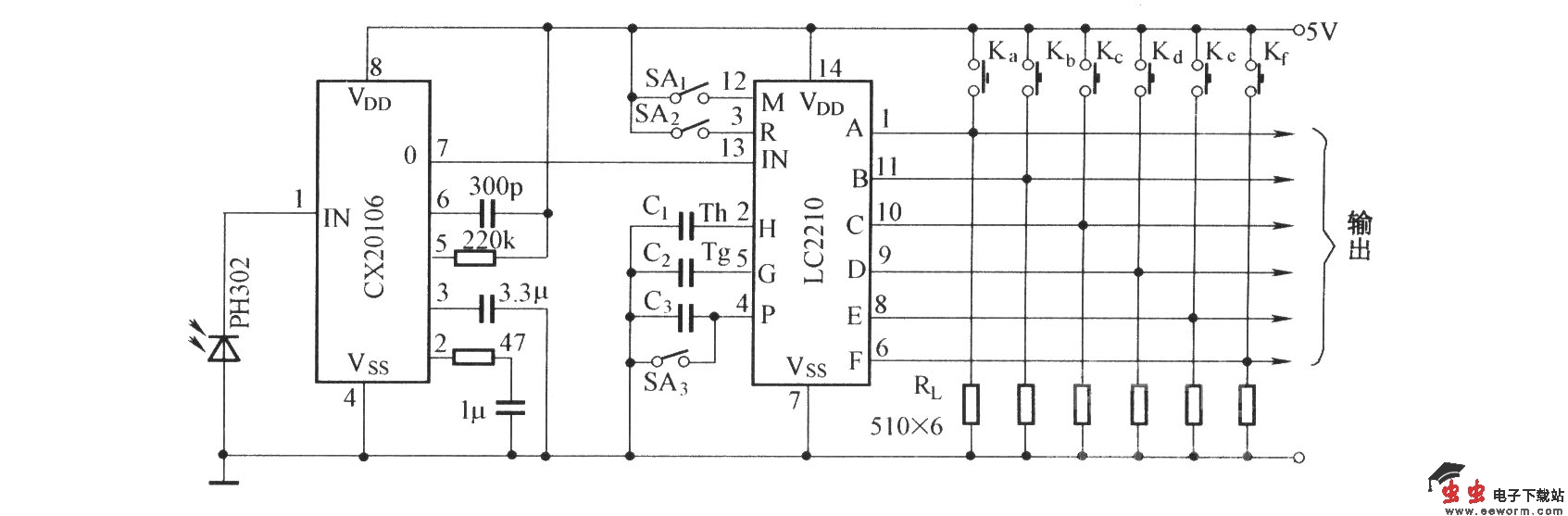 LC2210的典型应用电路