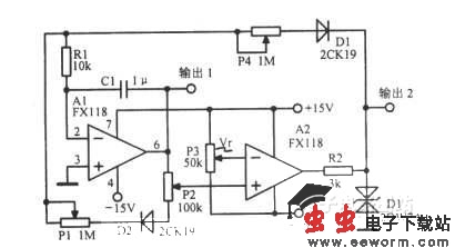 稳定的方波m---角波振荡器