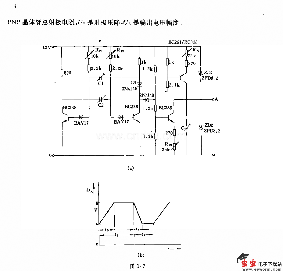 梯形波发生器(如图1．7)电路