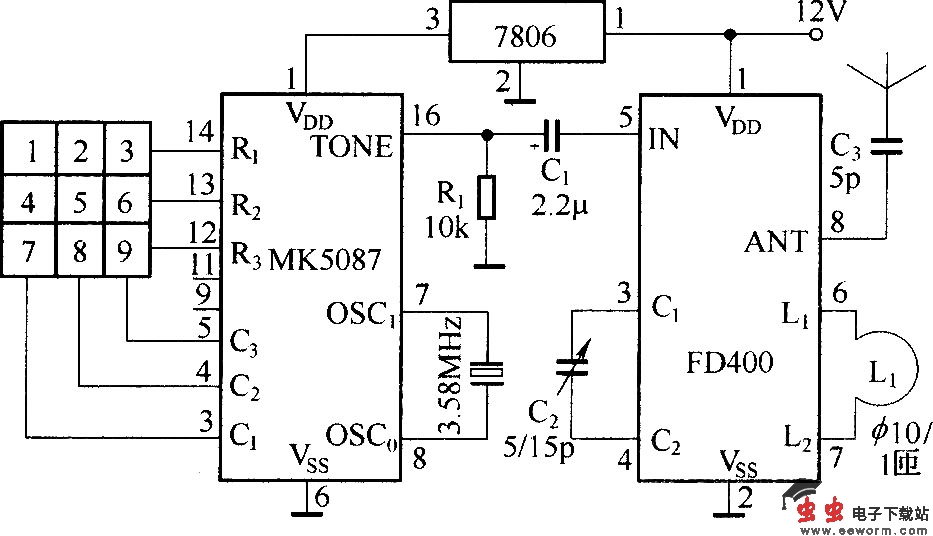 FDD400-1和JDD400-1组成数字式无线寻呼系统