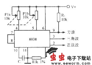 90～900Hz正弦波一方波一三角波振荡器