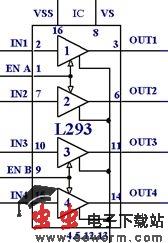 由单片机和L293构成的电机控制电路