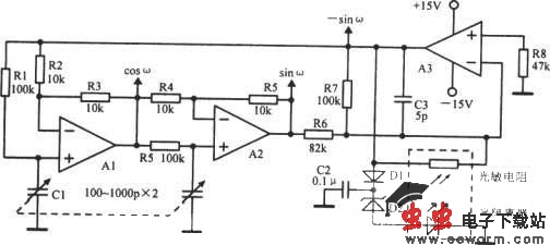固定增益的移相振荡器