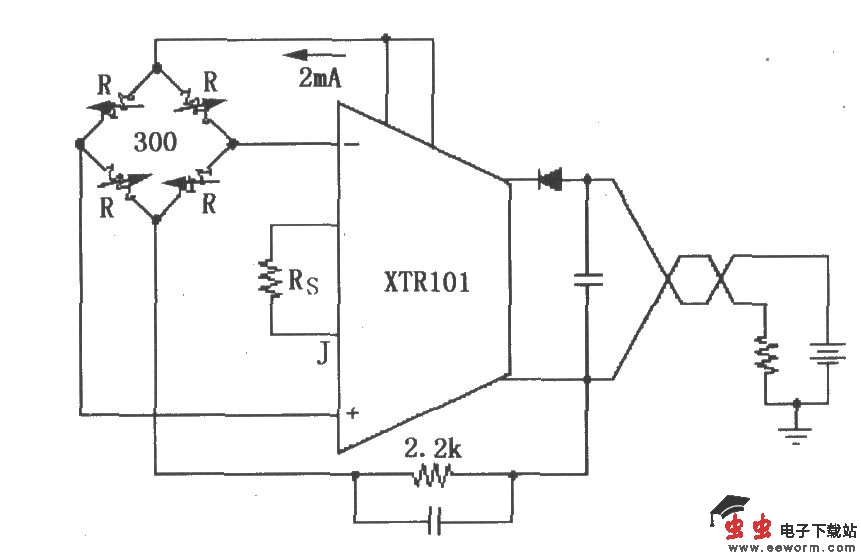 XTR101电桥输入、电流激励电路