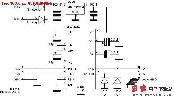 串口取电和232转换