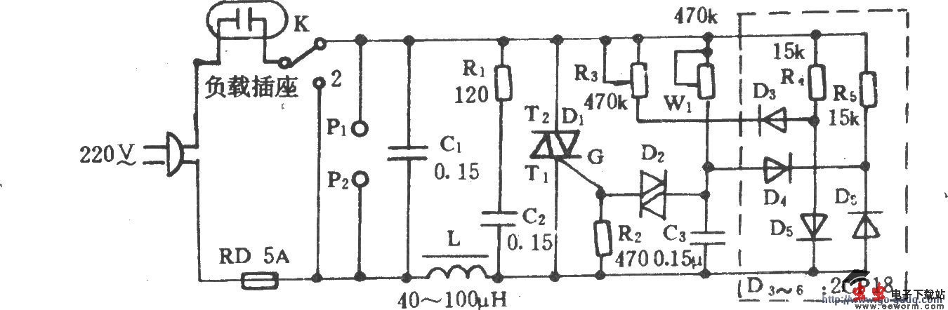 电风扇大功率调速电路