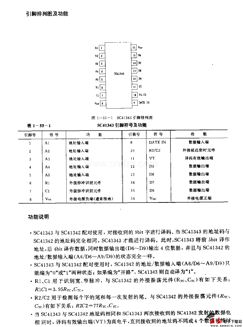 SC41343(通用)红外线、超声波或射频遥控发射编码电路