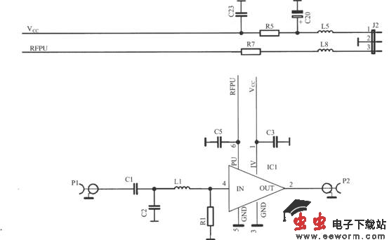 ATR01610典型应用电路（基于ATR0610的GPS接收机低噪声放大电路）