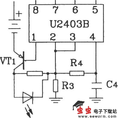 由U2403B恒温流充电计时器构成大电流充电电路