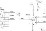 TX500 ASK l GHz～100 MHz发射器模块电路图
