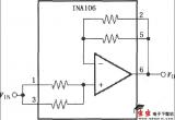 增益为11的精密缓冲电路(INA106)电路图