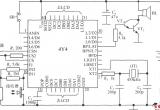 由智能化超声波测距集成电路4Y4构成单片液晶显示测距仪电路电路图