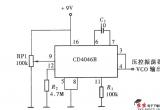 用CD4046组成的限定频段振荡器电路图