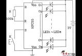HFC55音响彩灯控制集成电路的典型应用电路图电路图