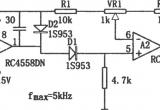 调节简单的高输入阻抗双波线性检波电路(RC4558DN)电路图