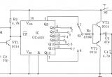 CC4020组成的石英晶振与分频电路电路图
