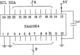 SAA1064串行I2C总线LED显示驱动集成电路静态驱动接口电路电路图