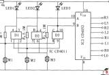 由CD4052、CD4011组成的触摸式三路音源切换开关电路图