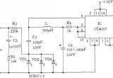 由CD4007构成的压控振荡器电路图