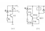 光敏二极管的基本应用电路(光信号放大、开关电路)电路图