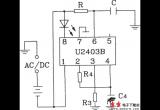 U2403B恒流充电计时器典型应用电路电路图