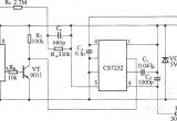 由CS7237构成的自熄式触摸调光电路电路图