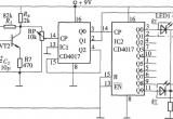 由CD4017组成的乐控变色LED彩灯电路电路图
