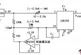 由运放OPA335及基准电压源REF3025在LOG102输入端构成具有失调补电路图