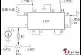 输入电流I1为负时的对数变换功能电路(对数放大器4127)电路图
