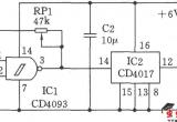 简易的秒脉冲发生器(CD4017)电路图